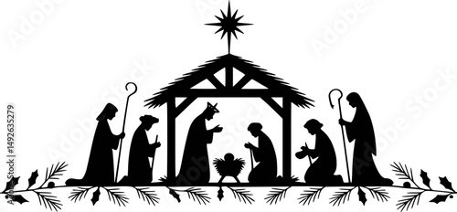 Nativity SVG - Manger Svg - Stable SVG - Christmas Svg - Nativity Clip Art - Nativity Silhouette
Nativity SVG, Nativity scene svg, Christmas SVG, Holiday Decoration Decal, Vinyl Cut File, NativitPrint