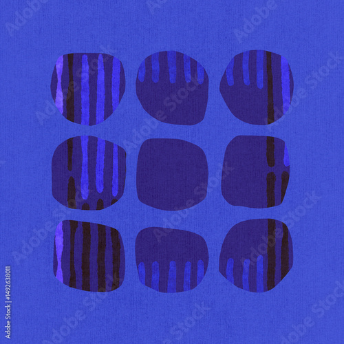 Blue graphic art circles