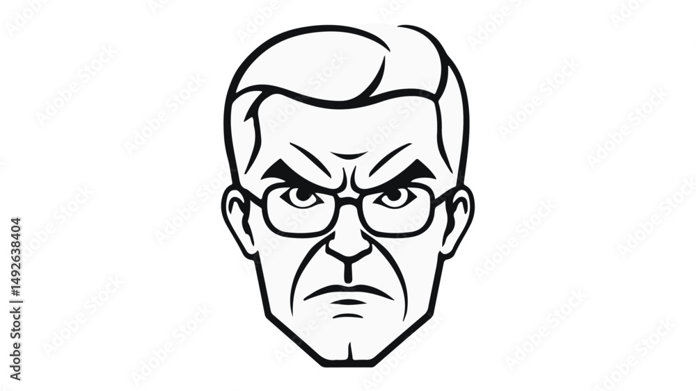 angry grandpa face vector illustration, angry old businessman vector illustration angry grandpa face vector illustration, angry old businessman vector illustration