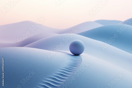 Solitude on a serene, undulating landscape