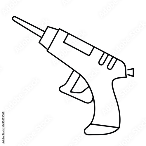 vector illustration of a gun