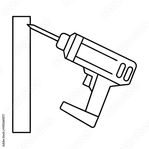 vector illustration of a gun