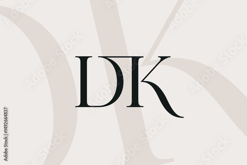 DK or KD letter logo icon design. Classic style luxury initials monogram.