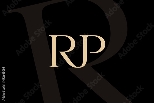 RP or PR letter logo icon design. Classic style luxury initials monogram.