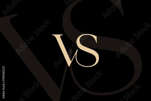 VS or SV letter logo icon design. Classic style luxury initials monogram.