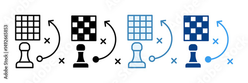 Strategic Planning  Icon Set Multiple Style Collection