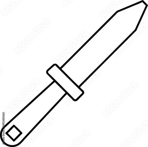 Simple Line Art Soldering Iron Icon