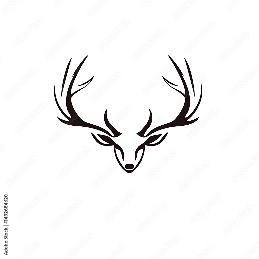 Fototapeta premium deer head silhouette