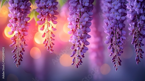 Wallpaper Mural Purple Wisteria Blossoms Torontodigital.ca