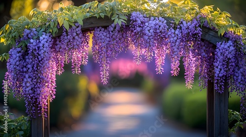 Wallpaper Mural Purple Wisteria Blossoms Torontodigital.ca