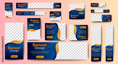 Modern Blue banners template . cover header background for website design, Social Media Cover ads banner, flyer, invitation card