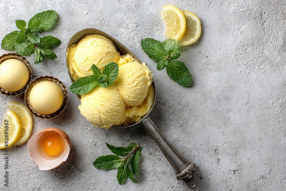 Lemon Ice Cream Delight: A Rustic, Refreshing Summer Treat Lemon Ice Cream Delight: A Rustic, Refreshing Summer Treat