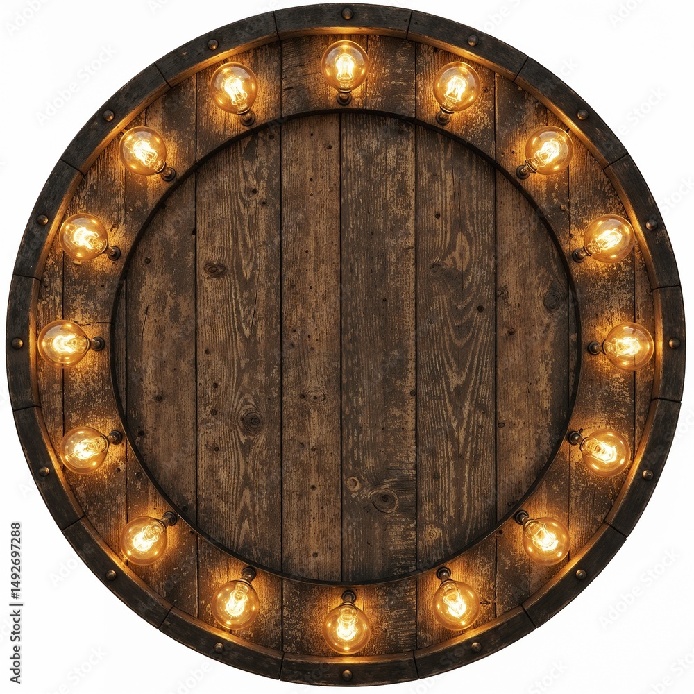 Fototapeta premium Rustic wooden sign, 3d render