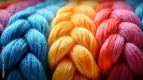 Wallpaper Mural Rainbow Yarn Texture Torontodigital.ca