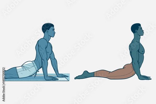 Hand-Drawn Yoga Poses for Holistic Lifestyle
