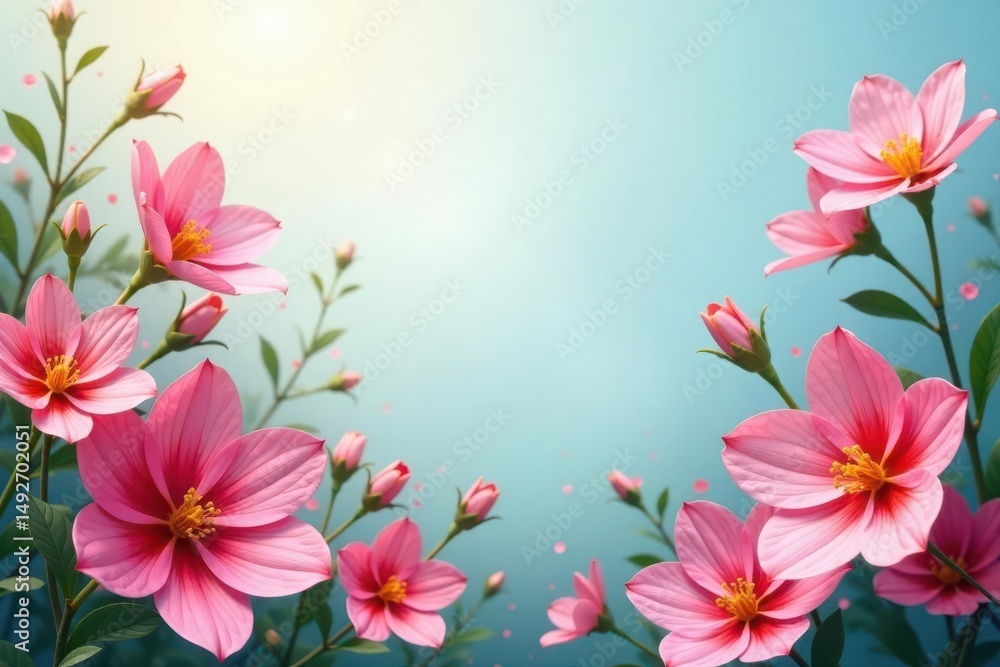 Bright floral scene, clean background Perfect for product demo , packaging, advertising, minimal Bright floral scene, clean background Perfect for product demo , packaging, advertising, minimal