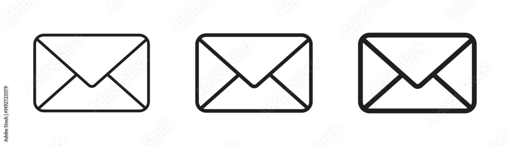Mail icon, envelope, email web icon. message symbol isolated on transparent background. Mail icon, envelope, email web icon. message symbol isolated on transparent background.