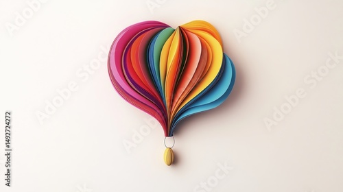Colorful paper hot air balloon (1)