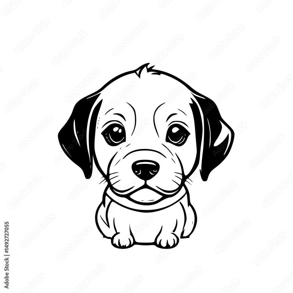 Dog icon design that can be used as a symbol of a pet, animal, living creature, or other editing tool. Dog icon design that can be used as a symbol of a pet, animal, living creature, or other editing tool.