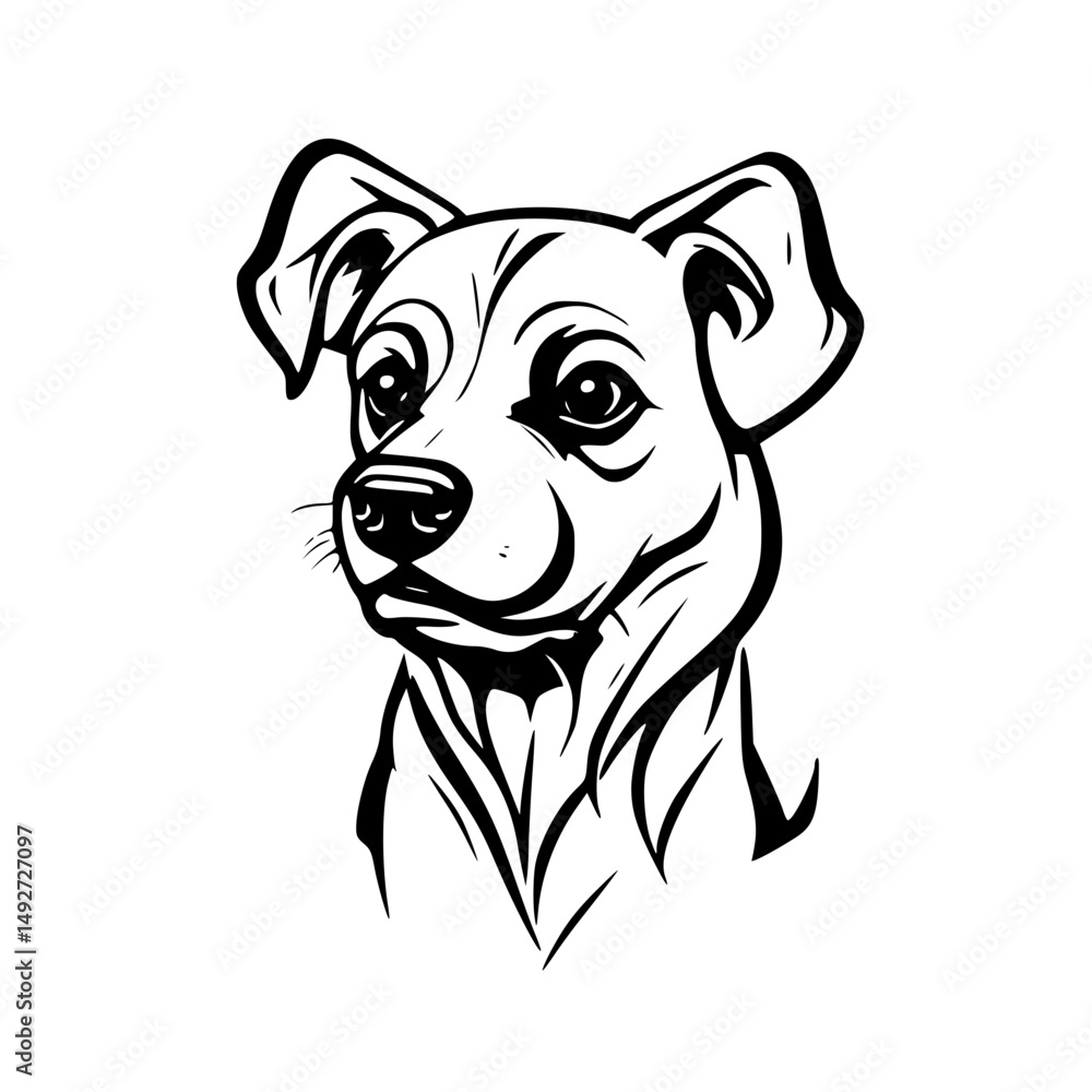 Dog icon design that can be used as a symbol of a pet, animal, living creature, or other editing tool. Dog icon design that can be used as a symbol of a pet, animal, living creature, or other editing tool.