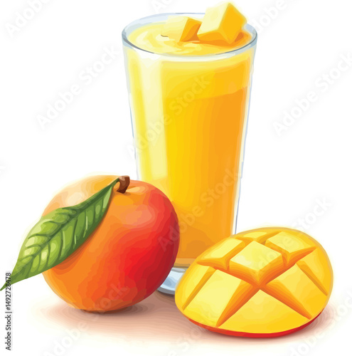 Mango smoothie recipe healthy tropical fruit drink blended juice refreshing summer beverage delicious treat