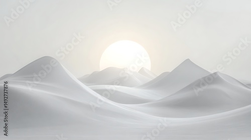 Snowy mountain landscape