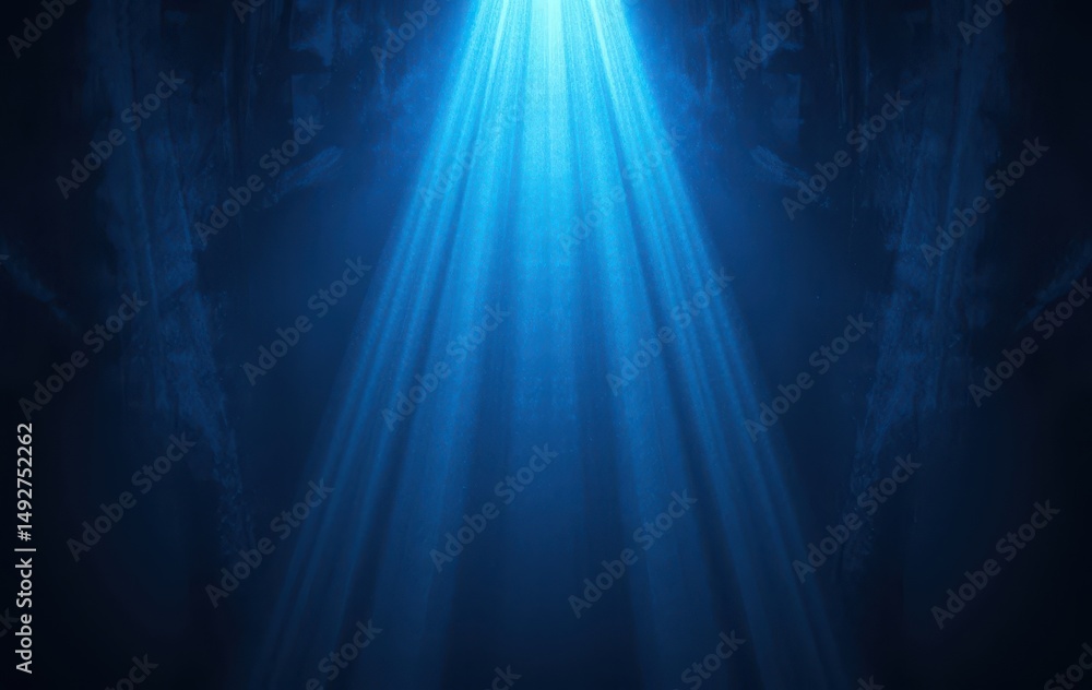 Obraz premium Grainy gradient design light blue ray dark blue background