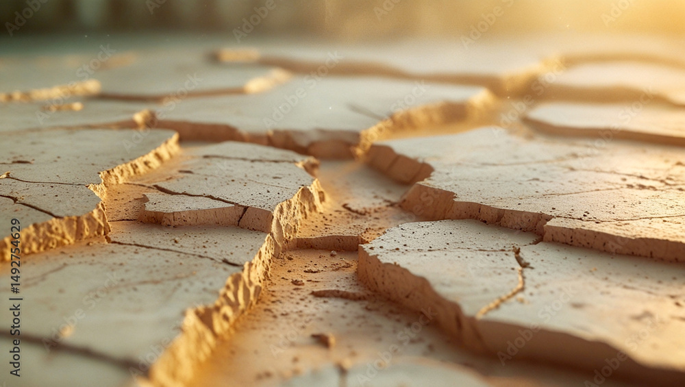 Cracked Dry Earth Surface Cracked Dry Earth Surface
