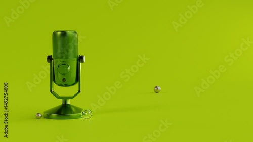close up of a microphone Metallic Green 2
