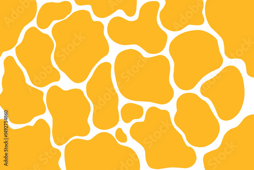 abstract background with orange blob. Cheese slime blob. Melted cheese slime blob wallpaper seamless.
