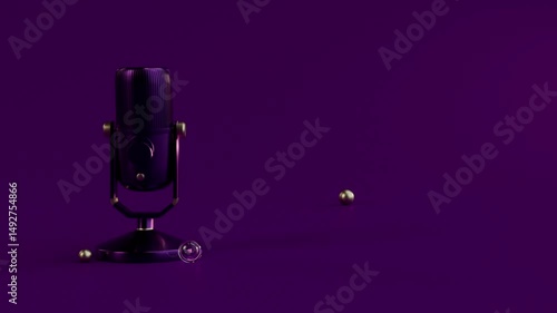 close up of a microphone Metallic Purple 2