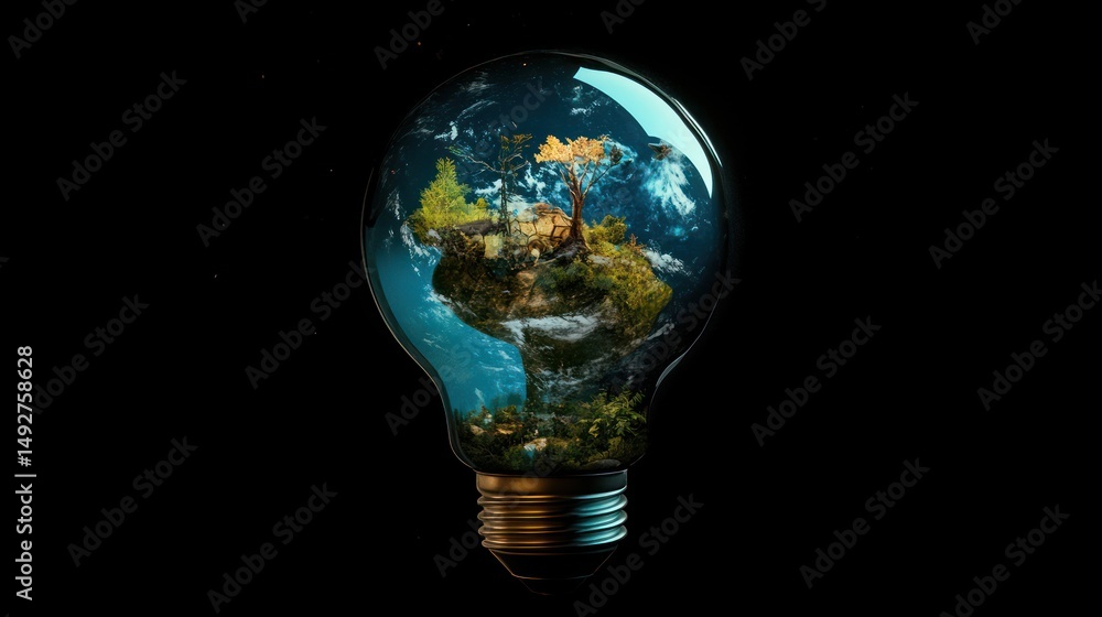 Earth inside a lightbulb (4) Earth inside a lightbulb (4)