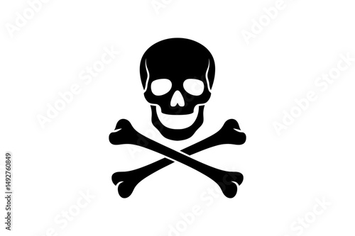 Skull and crossbones danger pirate symbol drawing