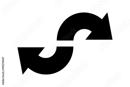 Reverse arrows icon direction change simple graphic