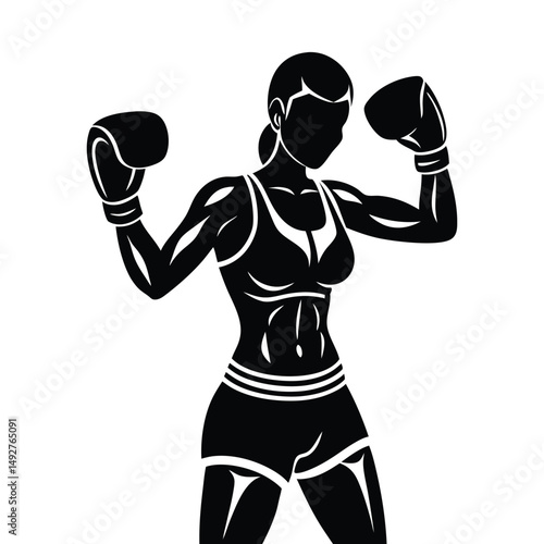 silhouette of a boxer