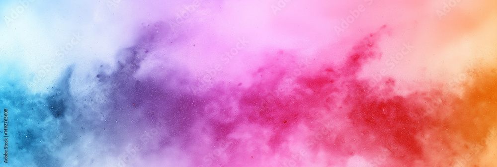 Fototapeta premium pastel sky with beautiful clouds, soft gradient colors combining pink, purple, blue and light yellow, surreal and delicate atmosphere,