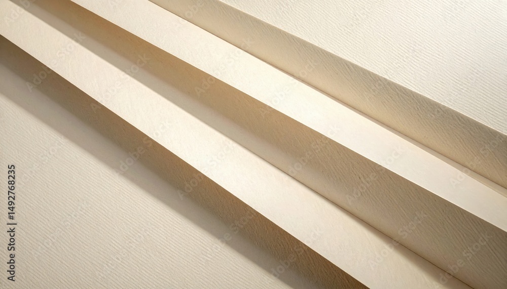 Naklejka premium Creating textured art with neutral paper strips studio visual content minimalist close-up artistic expression