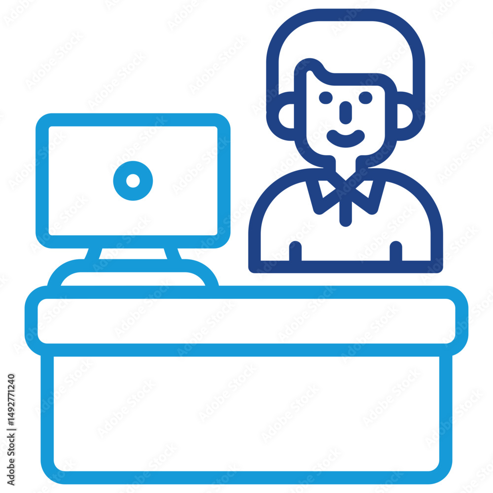 Office Receptionist Icon Office Receptionist Icon
