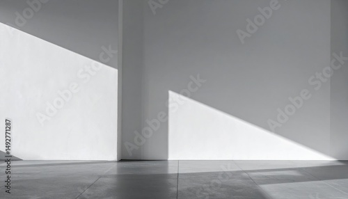 Wallpaper Mural Creating stunning shadows on minimalist white walls in modern architecture interior photography urban environment Torontodigital.ca