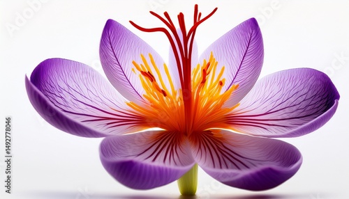 a saffron pistil displayed against a white background