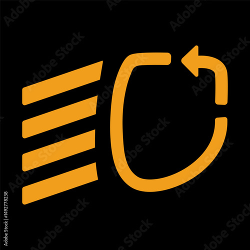 Adaptive light system simple sign of car dashboard engine light sign alert