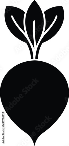 radish icon vector illustration
