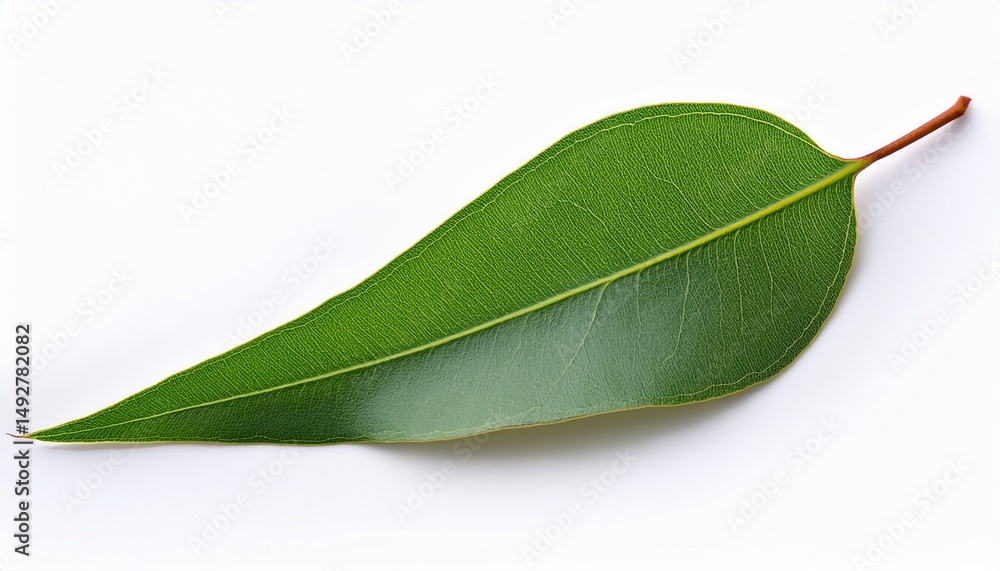 Fototapeta premium eucalyptus leaf isolated on white or white background