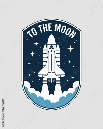 Set of space and astronaut , patches, emblems, badges and labels.