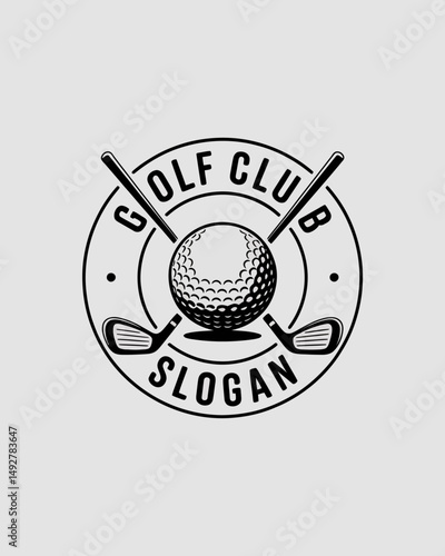 Inspirational golf logo on white background
