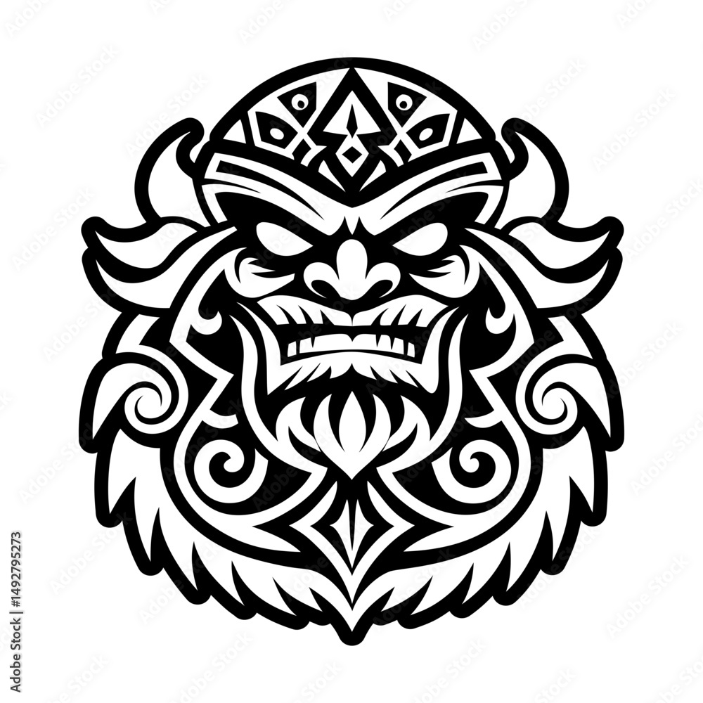 Fototapeta premium A glyph style icon of mandala circle