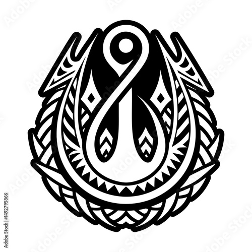 Solid icon depicting harmony mandala artwork