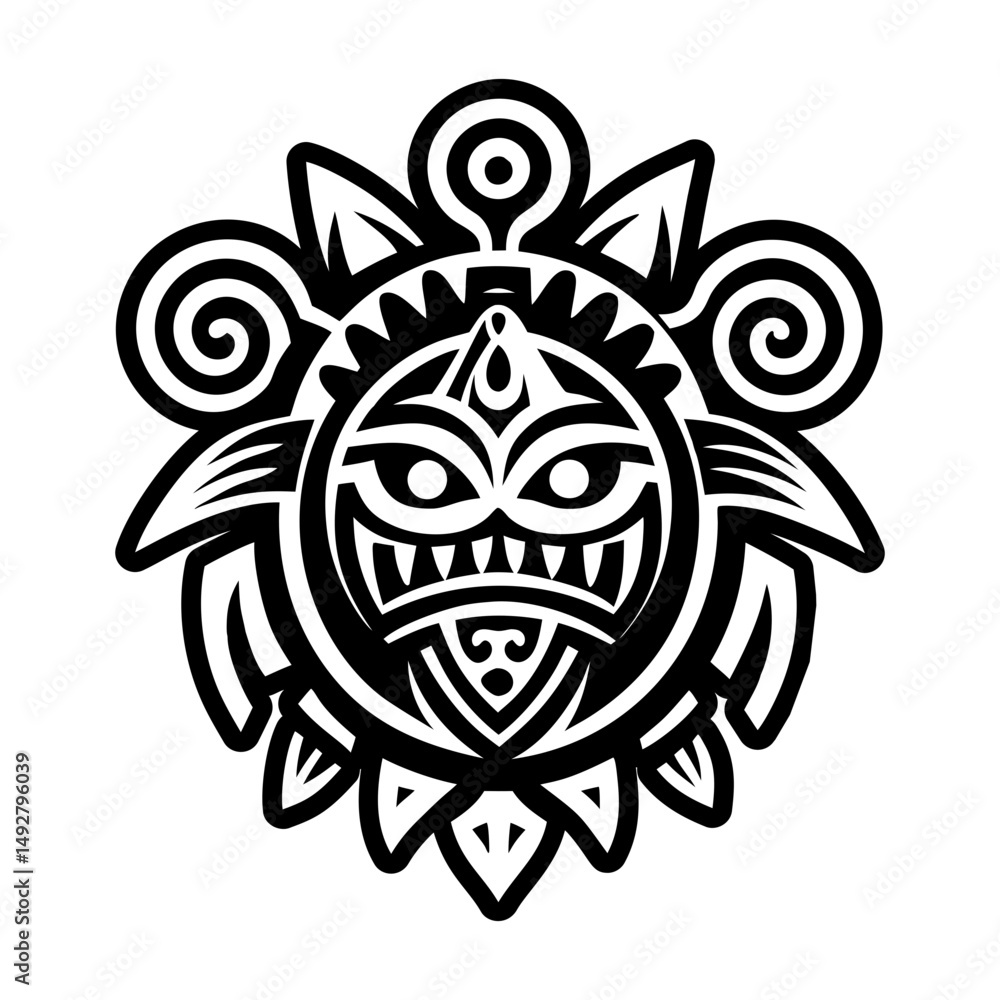 Fototapeta premium A glyph style icon of om symbol spirituality