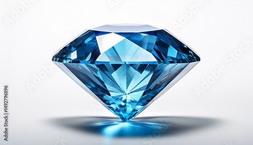 a blue diamond on a white background