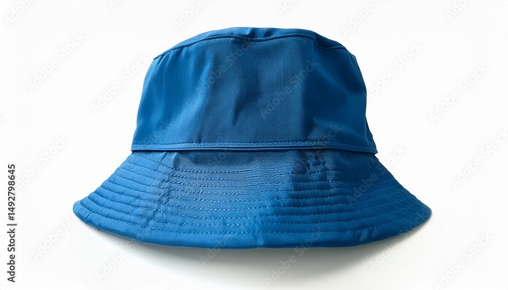 Fototapeta premium blue bucket hat isolated on white background